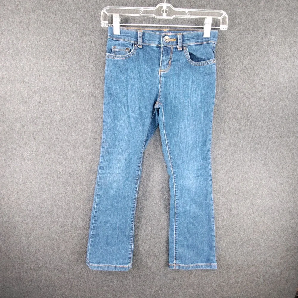 Childrens Place Jeans Youth Girls 8 Blue‎ Bootcut Stretch Adjust📸SEE📏📸